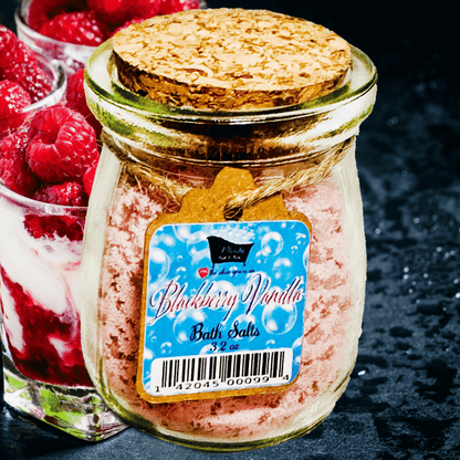 Blackberry Vanilla Natural Bath Salts with Kaolin Avocado & Sea Salt Black Raspberry Vanilla Type | 3.5 oz