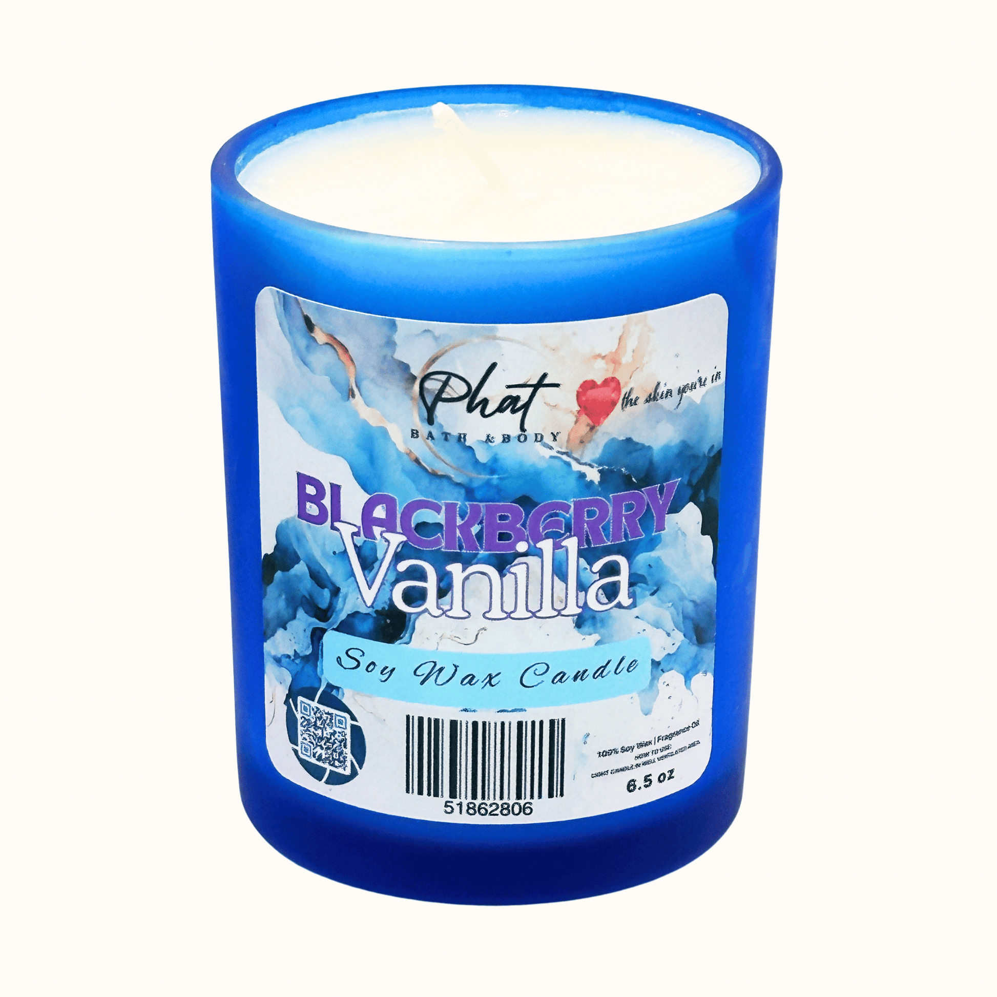 Blackberry Vanilla Natural Soy Wax Candle 6.5 oz Black Raspberry Vanilla Type
