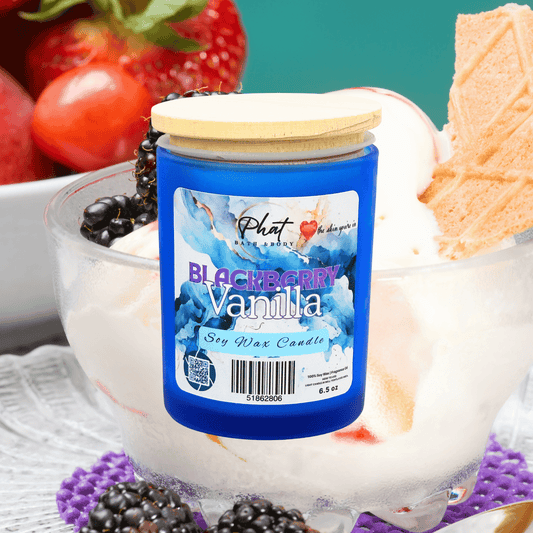 Blackberry Vanilla Natural Soy Wax Candle 6.5 oz Black Raspberry Vanilla Type