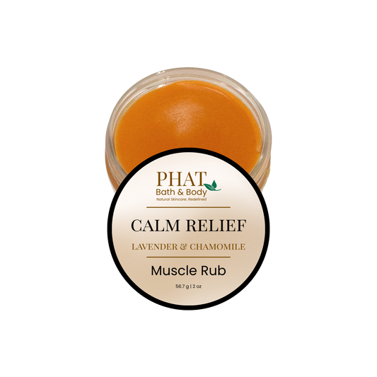 Calm Relief Muscle Rub | Turmeric & Cayenne Natural Relief with Lavender & Chamomile Essential Oils