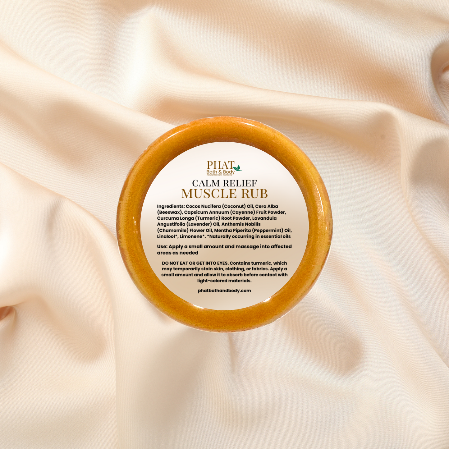 Calm Relief Muscle Rub | Turmeric & Cayenne Natural Relief with Lavender & Chamomile Essential Oils
