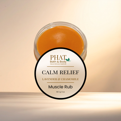 Calm Relief Muscle Rub | Turmeric & Cayenne Natural Relief with Lavender & Chamomile Essential Oils