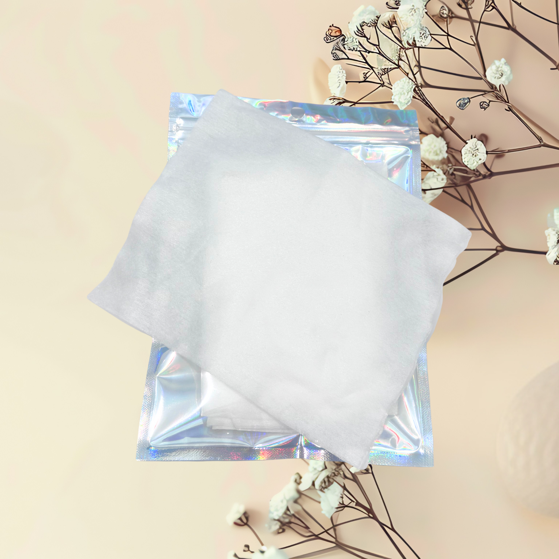 Cashmere Glow Disposable Facial Cloths with Rosehip Oil, Makeup Remover, 10 Cloths