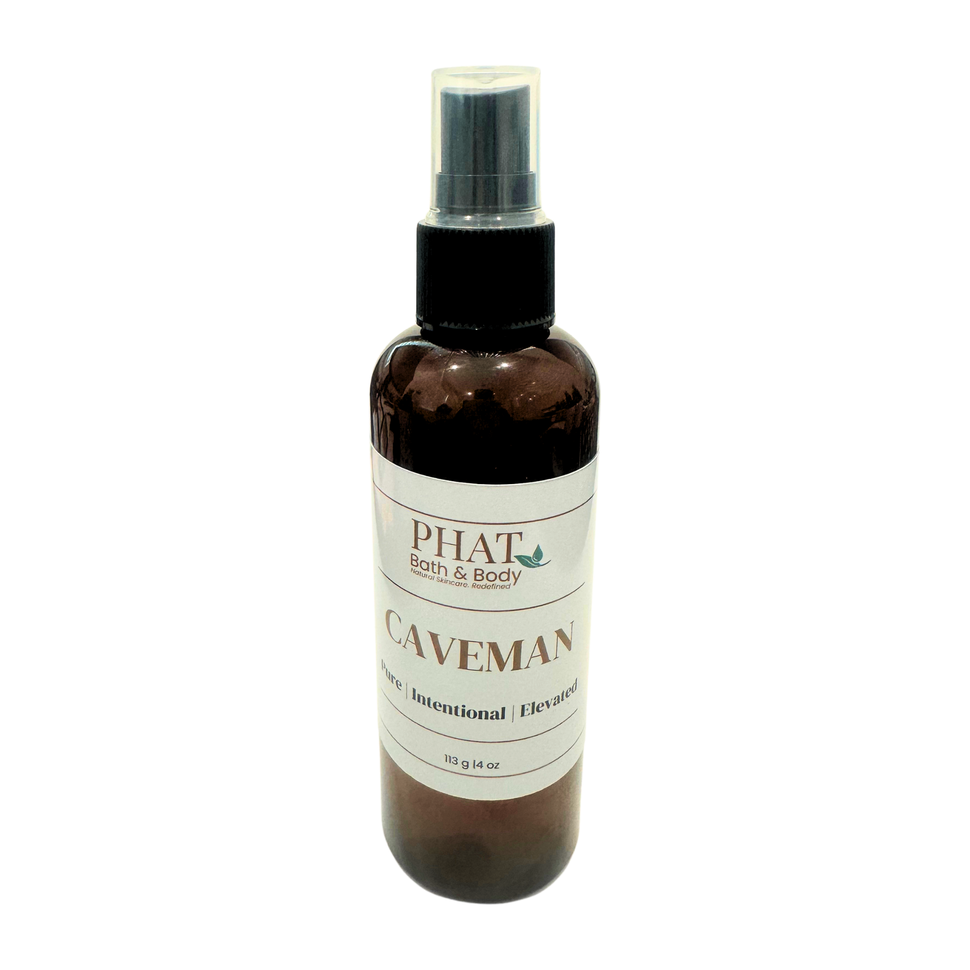 Bottle of Phat Bath & Body Caveman product on a white background