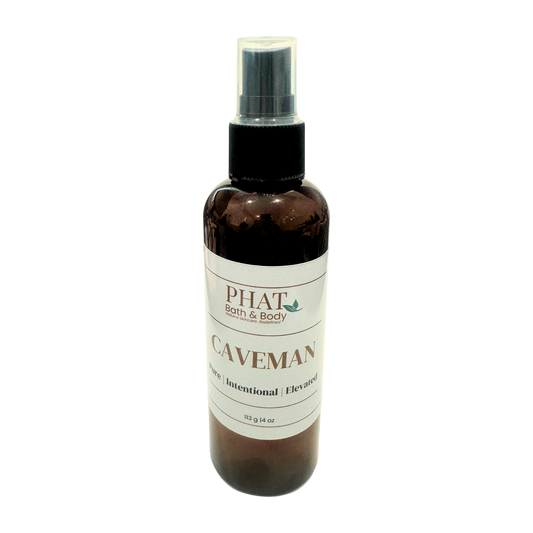 Bottle of Phat Bath & Body Caveman product on a white background