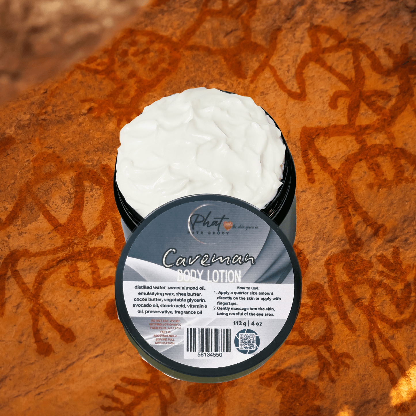 Caveman Moisturizing Body Lotion for Men Man Cave Type