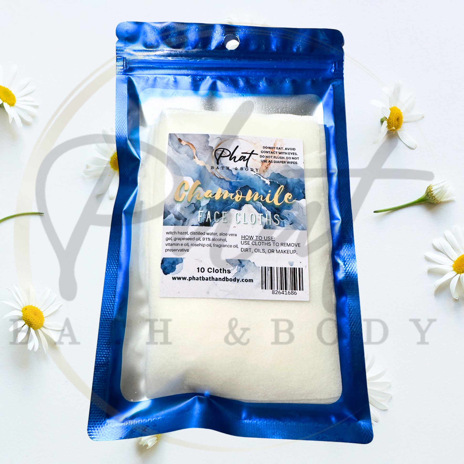 Chamomile Disposable Natural Facial Cloths