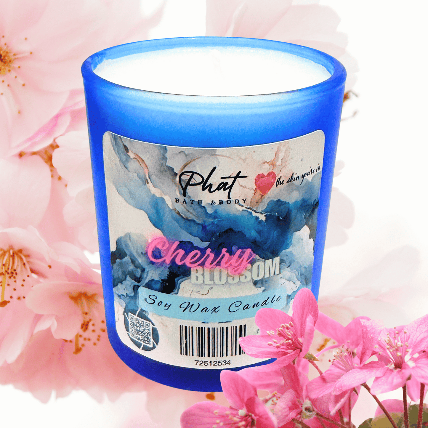 Cherry Blossom Natural Soy Wax Candle 6.5 oz Japanese Cherry Blossom Type