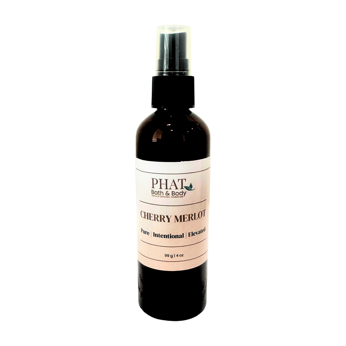 Bottle of 'Cherry Merlot' by Phat Bath & Body on a white background