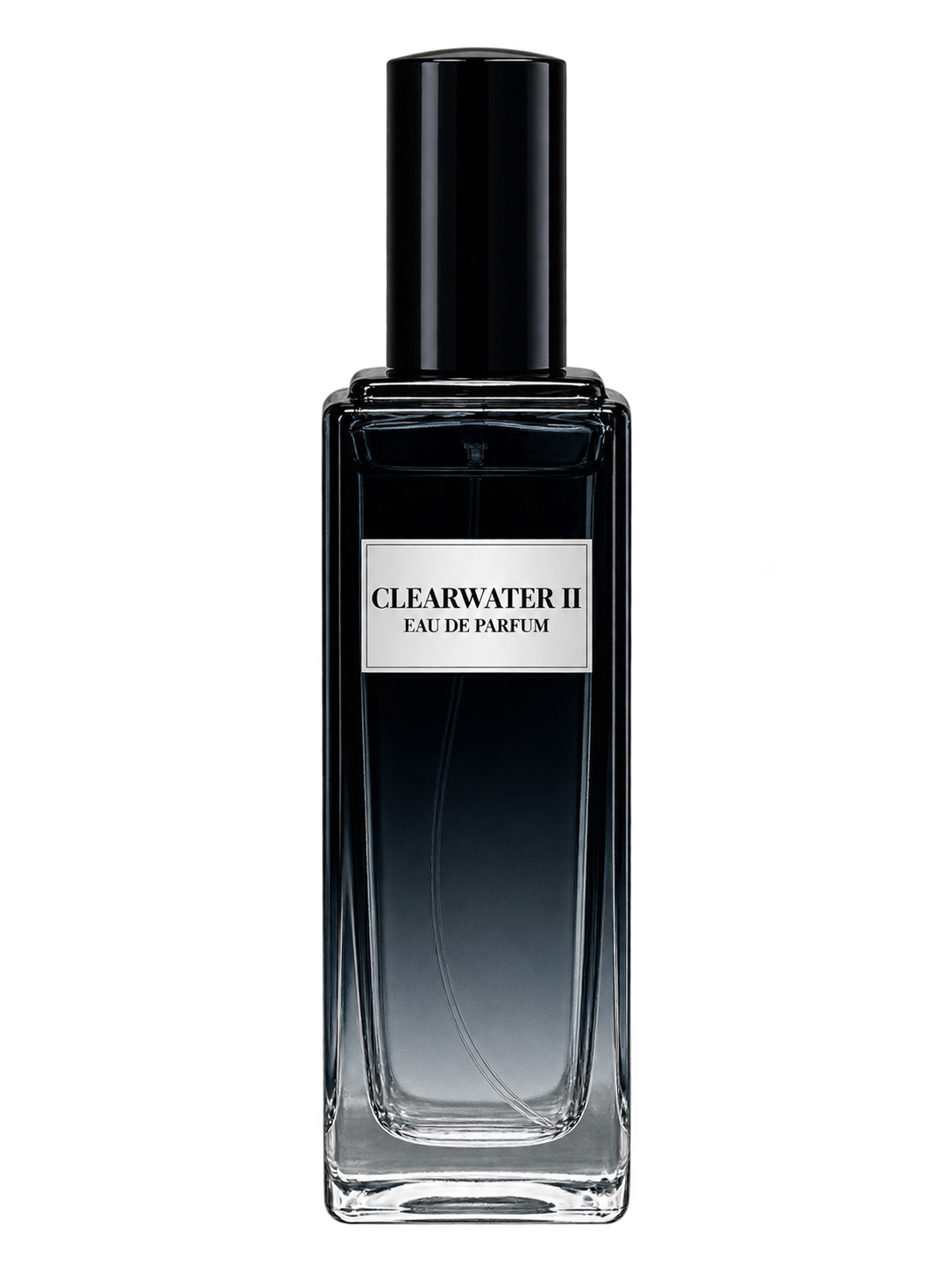 Clearwater II men’s Eau de Parfum bottle with front label on a transparent background.