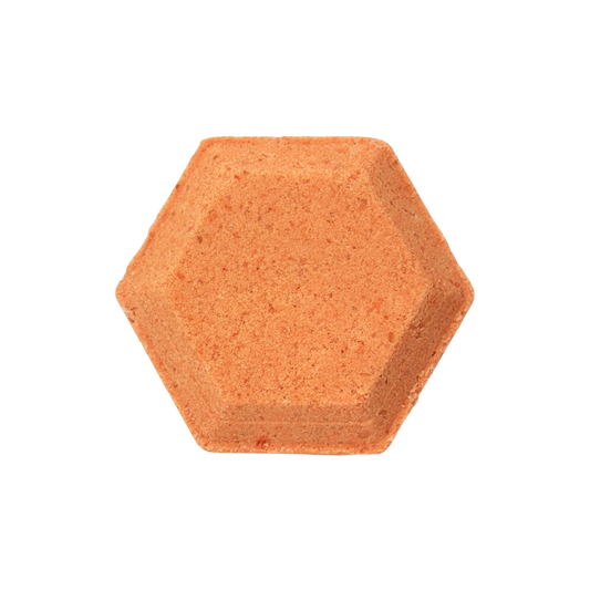 Hexagonal orange steamer on a white background