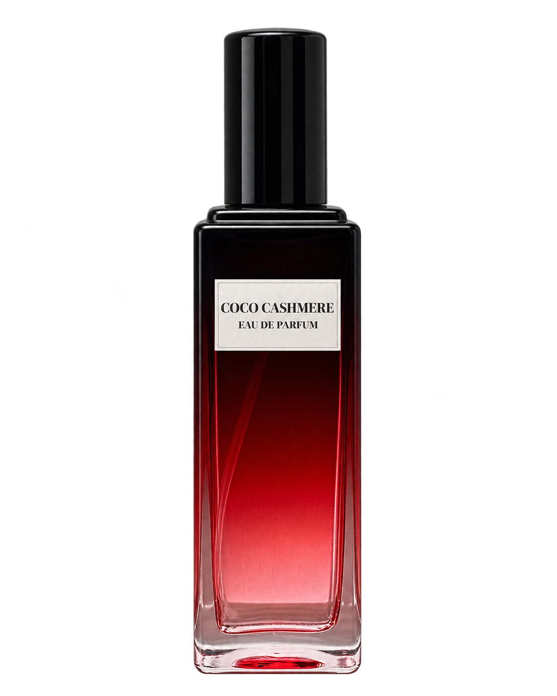 Coco Cashmere unisex Eau de Parfum bottle with front label on a transparent background.