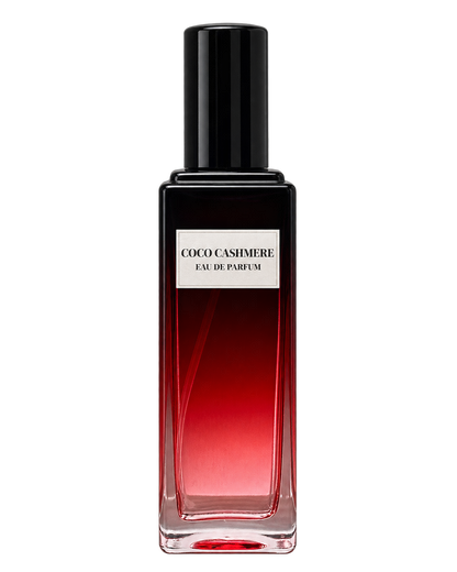 Coco Cashmere unisex Eau de Parfum bottle with front label on a transparent background.