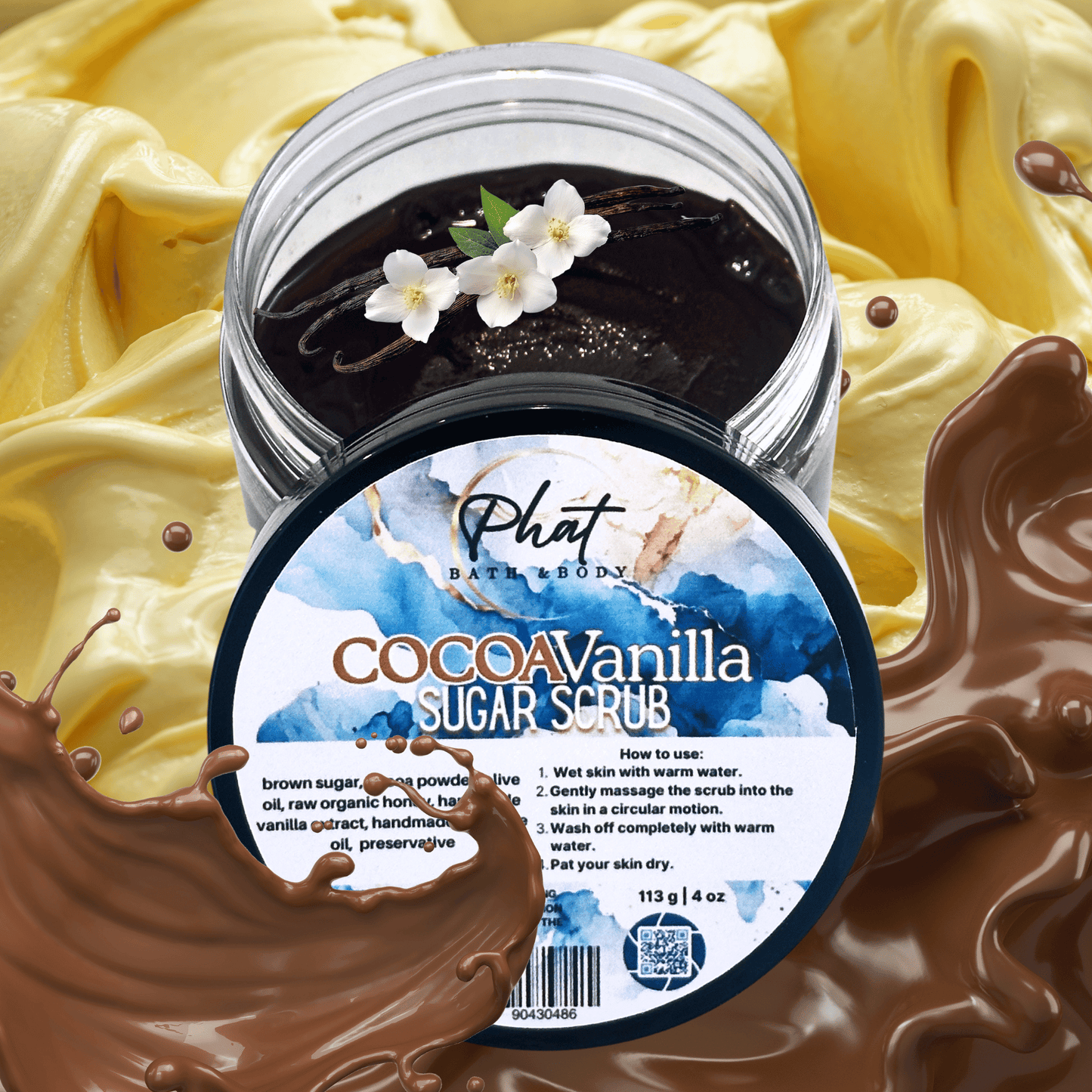 Cocoa Vanilla Golden Glow Exfoliating Sugar Scrub