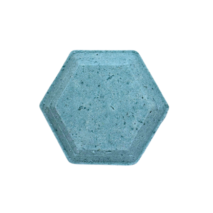 Hexagonal blue steamer on a white background