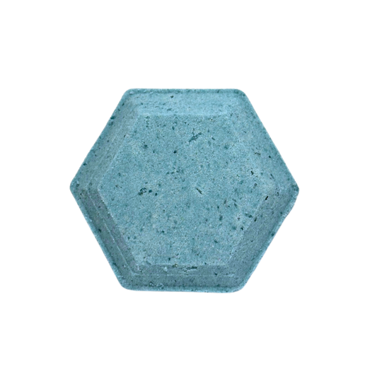 Hexagonal blue steamer on a white background