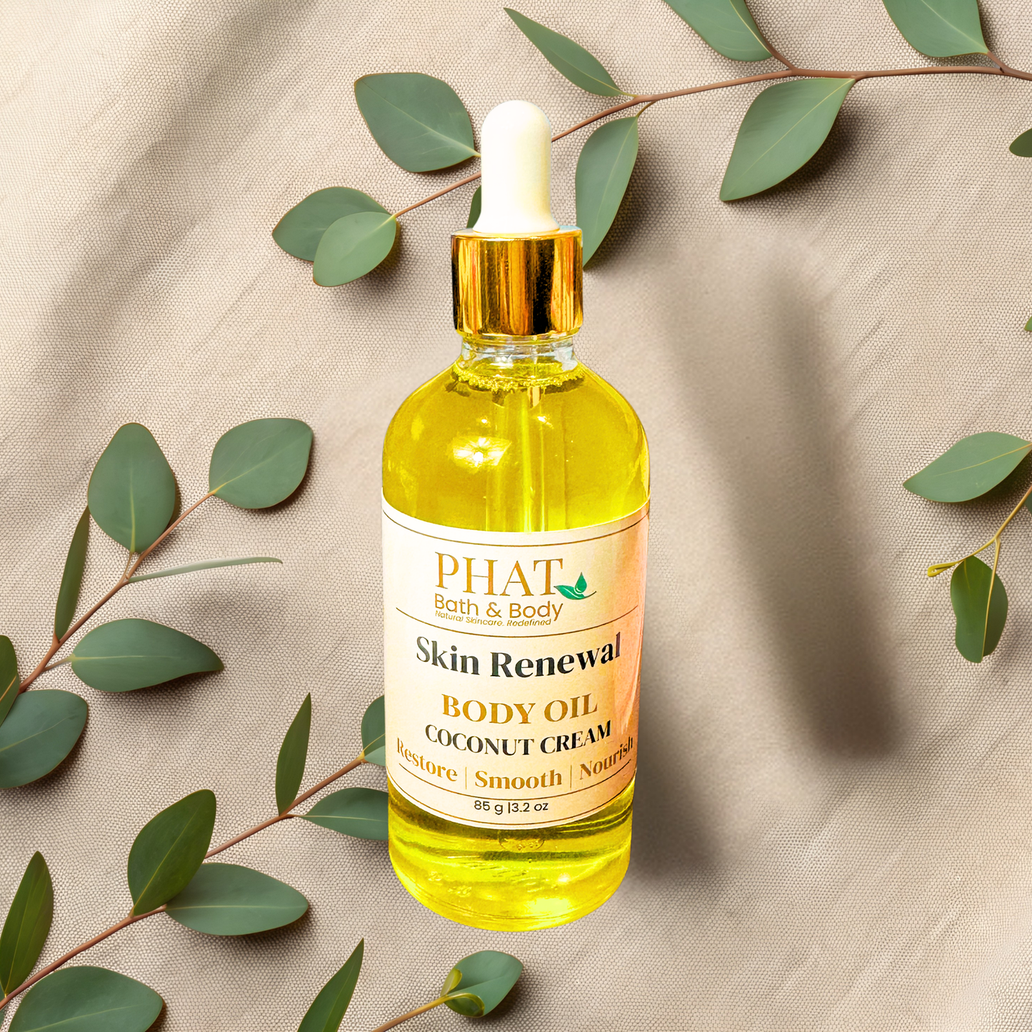 Coconut Cream Skin Renewal Natural Body Oil with Rosehip & Carrot Seed Oil | 3.2 oz