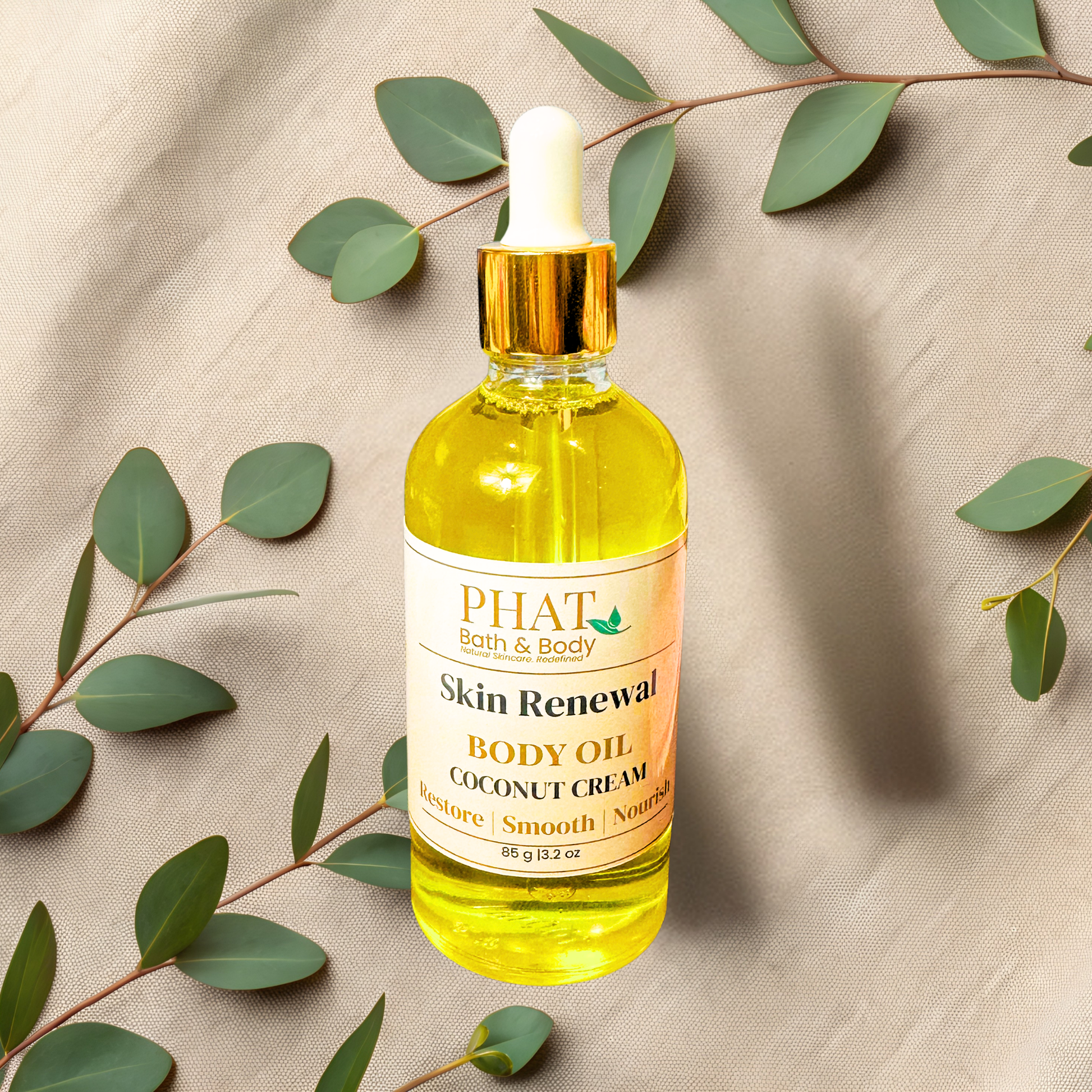 Coconut Cream Skin Renewal Natural Body Oil with Rosehip & Carrot Seed Oil | 3.2 oz