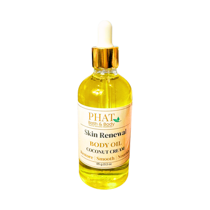 Coconut Cream Skin Renewal Natural Body Oil with Rosehip & Carrot Seed Oil | 3.2 oz