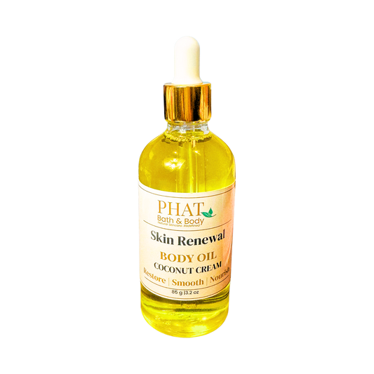 Coconut Cream Skin Renewal Natural Body Oil with Rosehip & Carrot Seed Oil | 3.2 oz