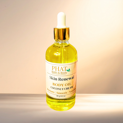 Coconut Cream Skin Renewal Natural Body Oil with Rosehip & Carrot Seed Oil | 3.2 oz