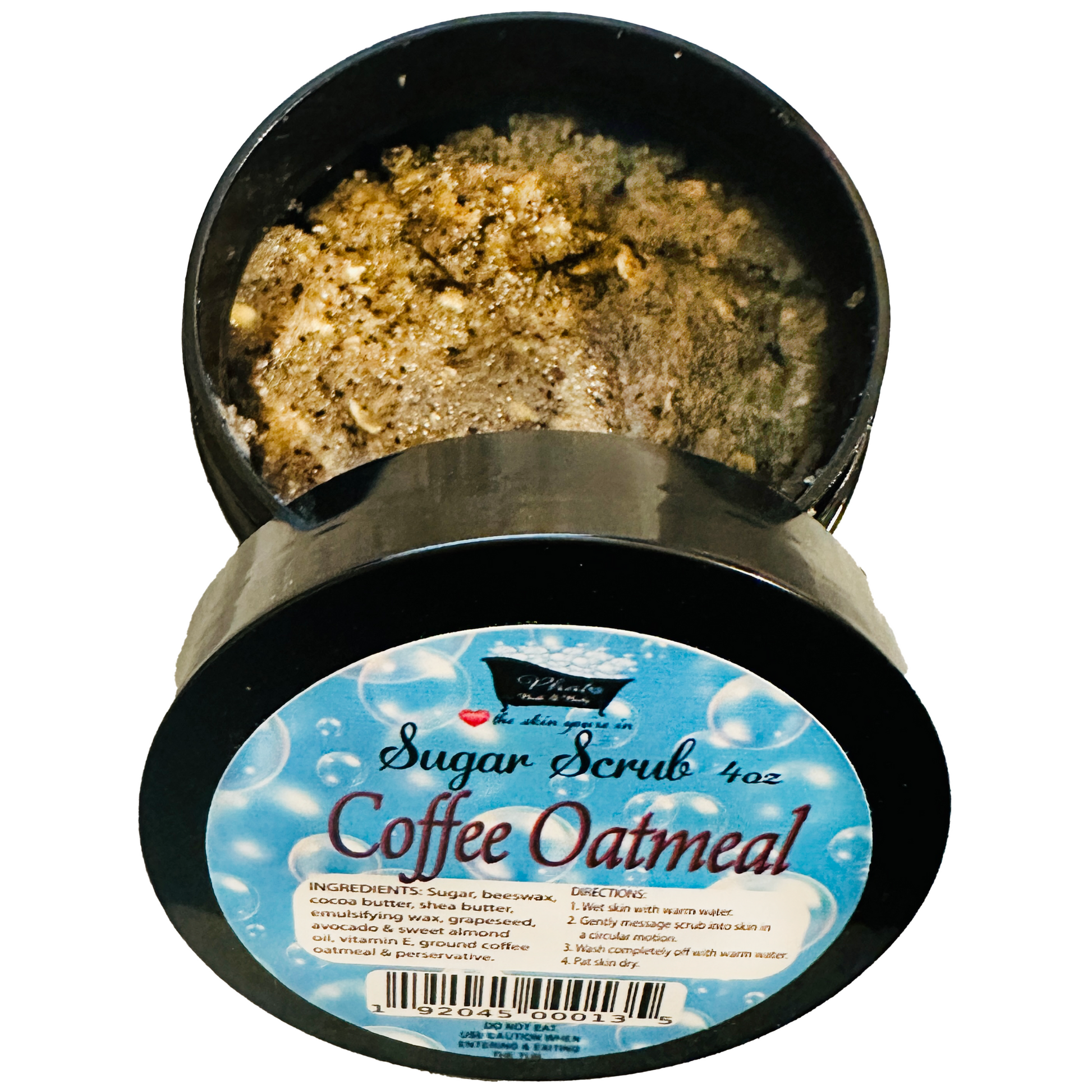 Coffee and Oatmeal Natural Whipped Shea Sugar Scrub