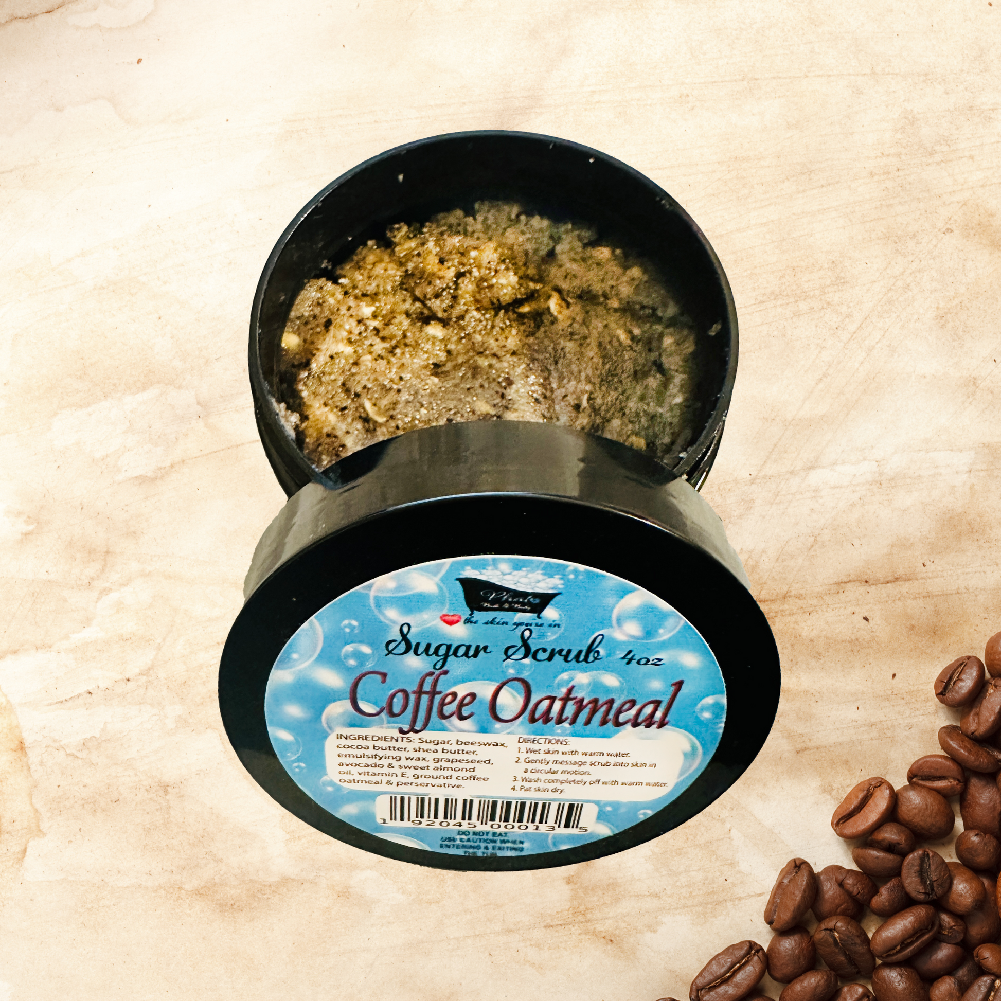 Coffee and Oatmeal Natural Whipped Shea Sugar Scrub