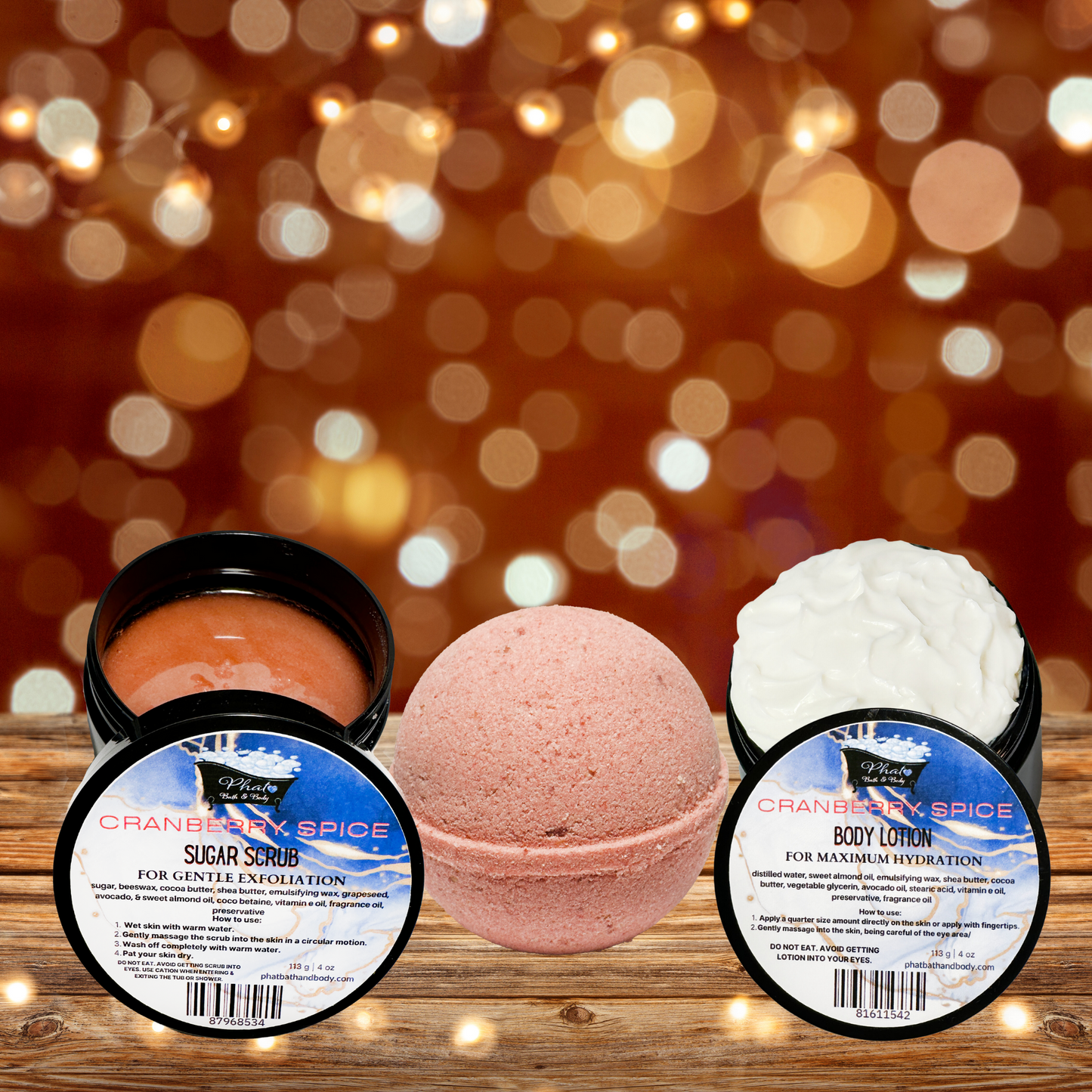Cranberry Spice Whipped Shea Sugar Scrub