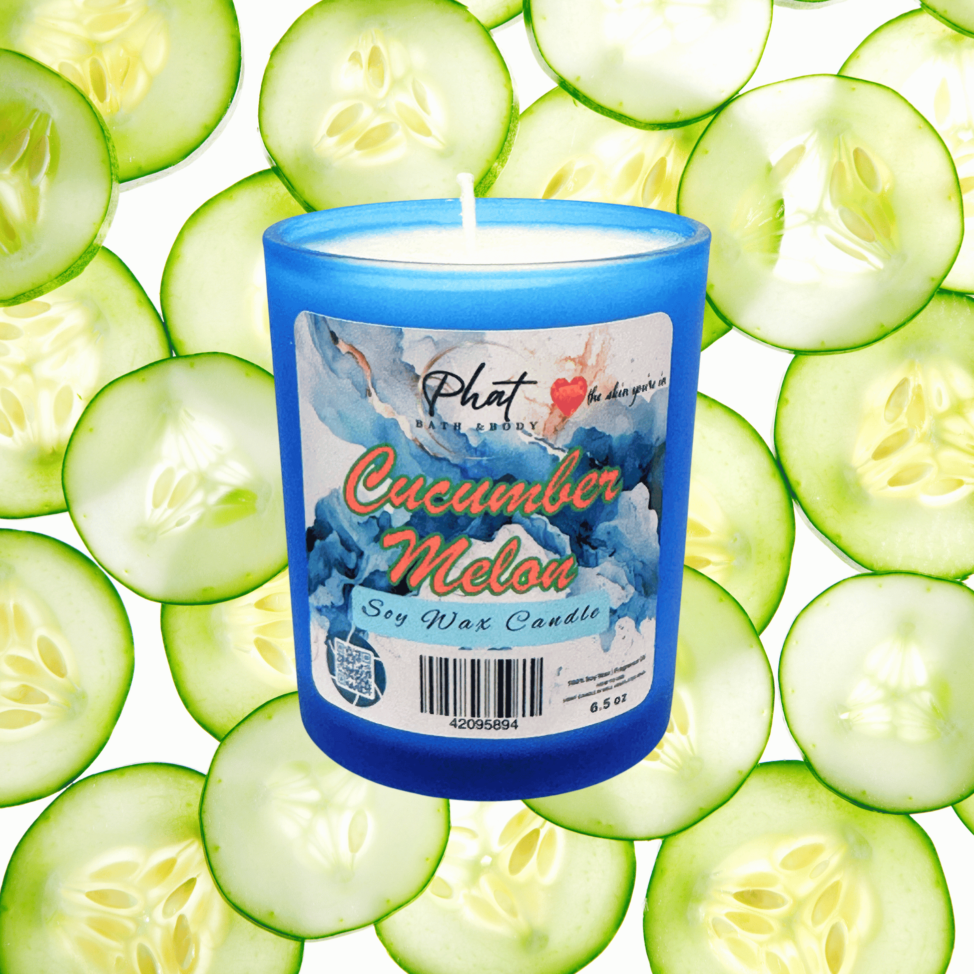 Cucumber Melon Natural Soy Wax Candle 6.5 oz