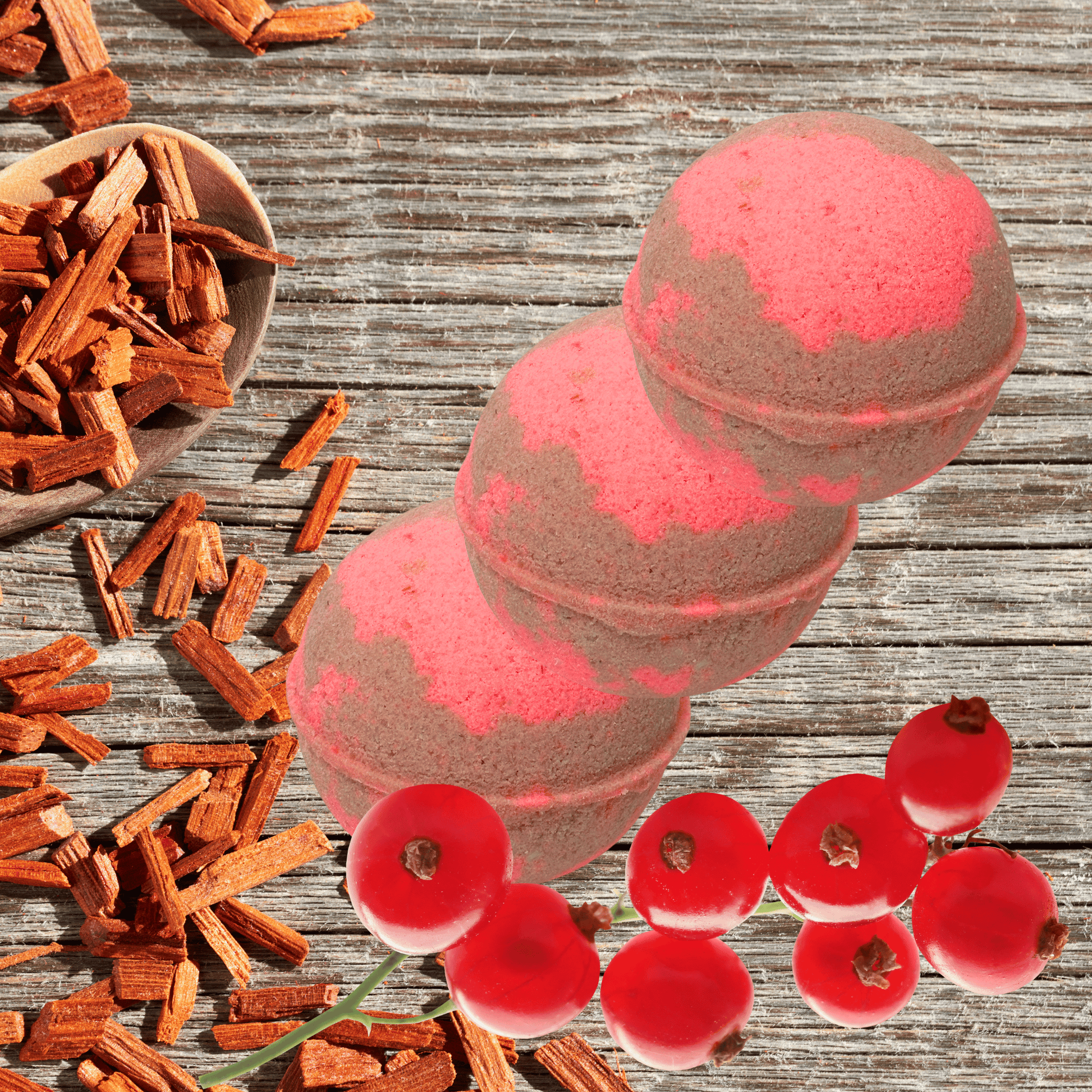 Currant Sandalwood Oatmeal Skin Nourishing Bath Bombs