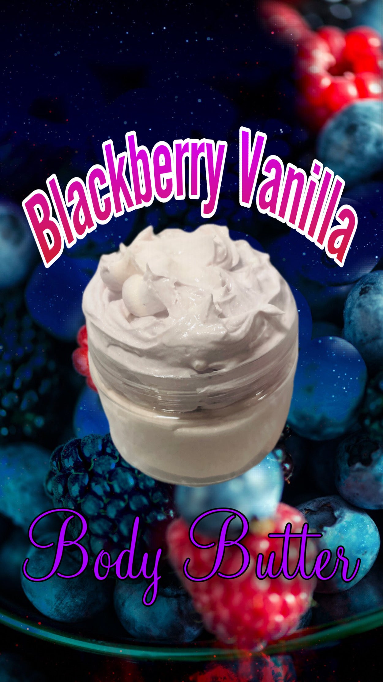 Blackberry Vanilla Whipped Body Butter Shea Mango Cocoa Butter 4 oz