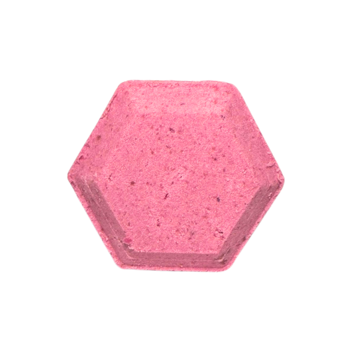 Hexagonal pink steamer on a white background