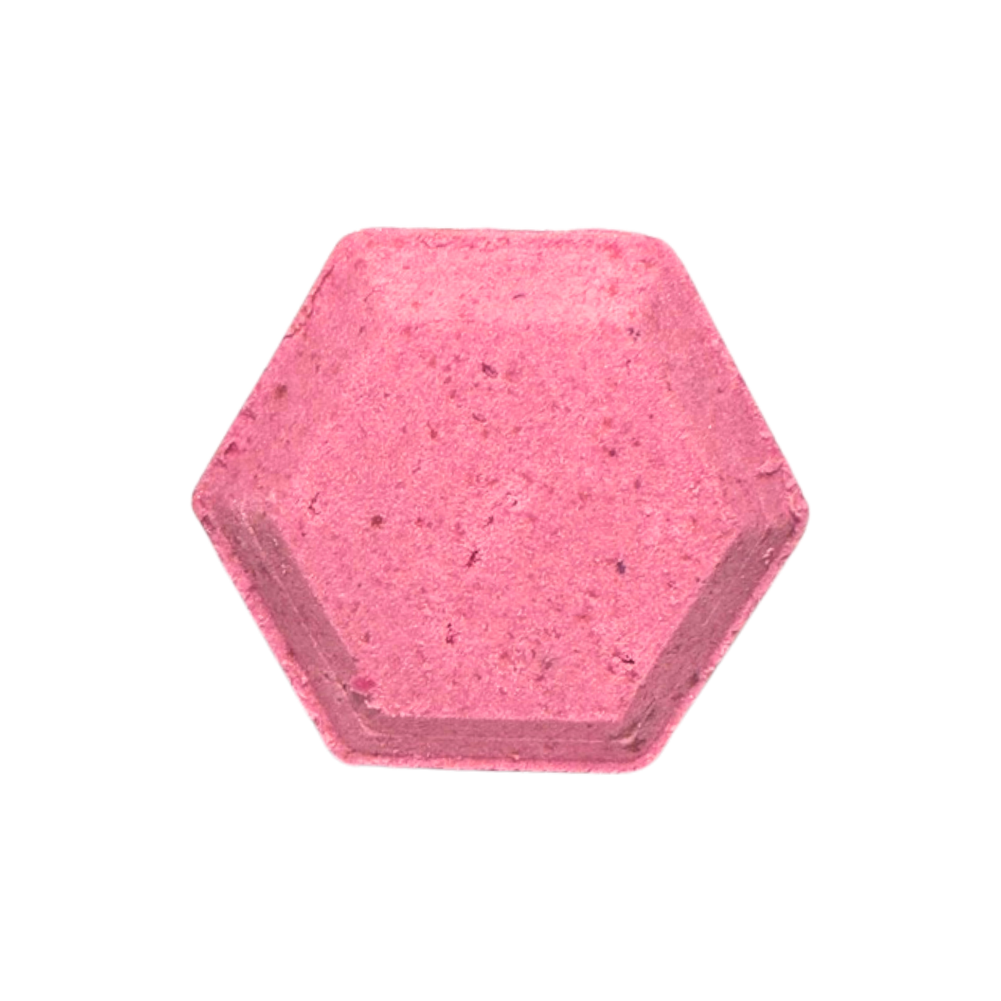 Hexagonal pink steamer on a white background