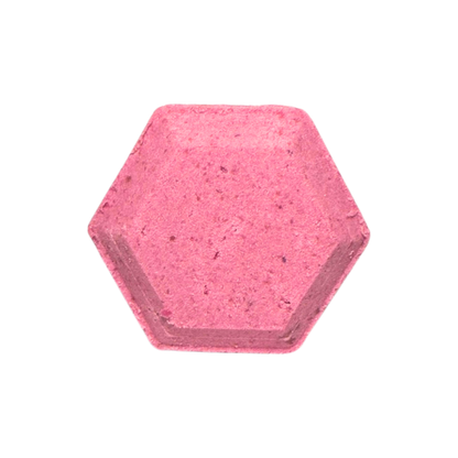Hexagonal pink steamer on a white background