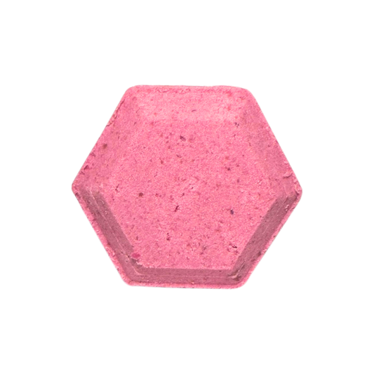 Hexagonal pink steamer on a white background