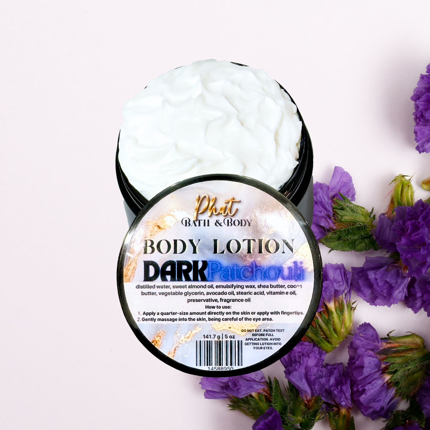 Dark Patchouli Organic Moisturizing Body Lotion With Shea Cocoa Butter & Avocado Oil | 5 oz