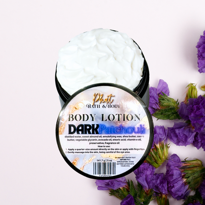 Dark Patchouli Organic Moisturizing Body Lotion With Shea Cocoa Butter & Avocado Oil | 5 oz