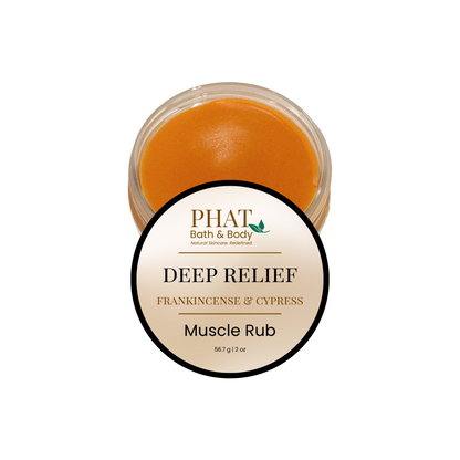 Deep Relief Muscle Rub | Turmeric & Cayenne Natural Relief with Frankincense & Cypress Essential Oils