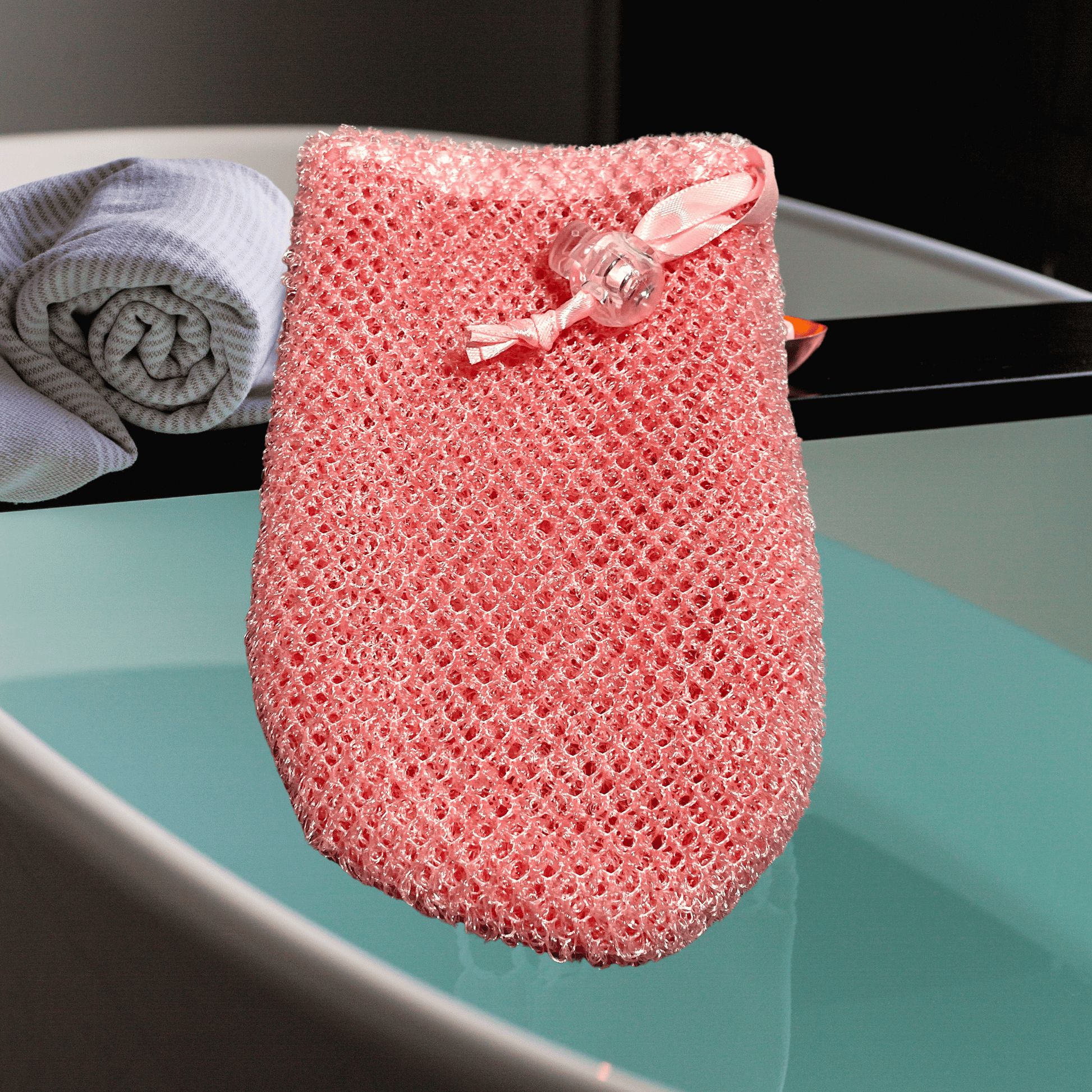 Exfoliating Soap Pouch Net Soap Pocket for Shower or Bath Loofah Mesh Soap Pouch in Assorted Colors