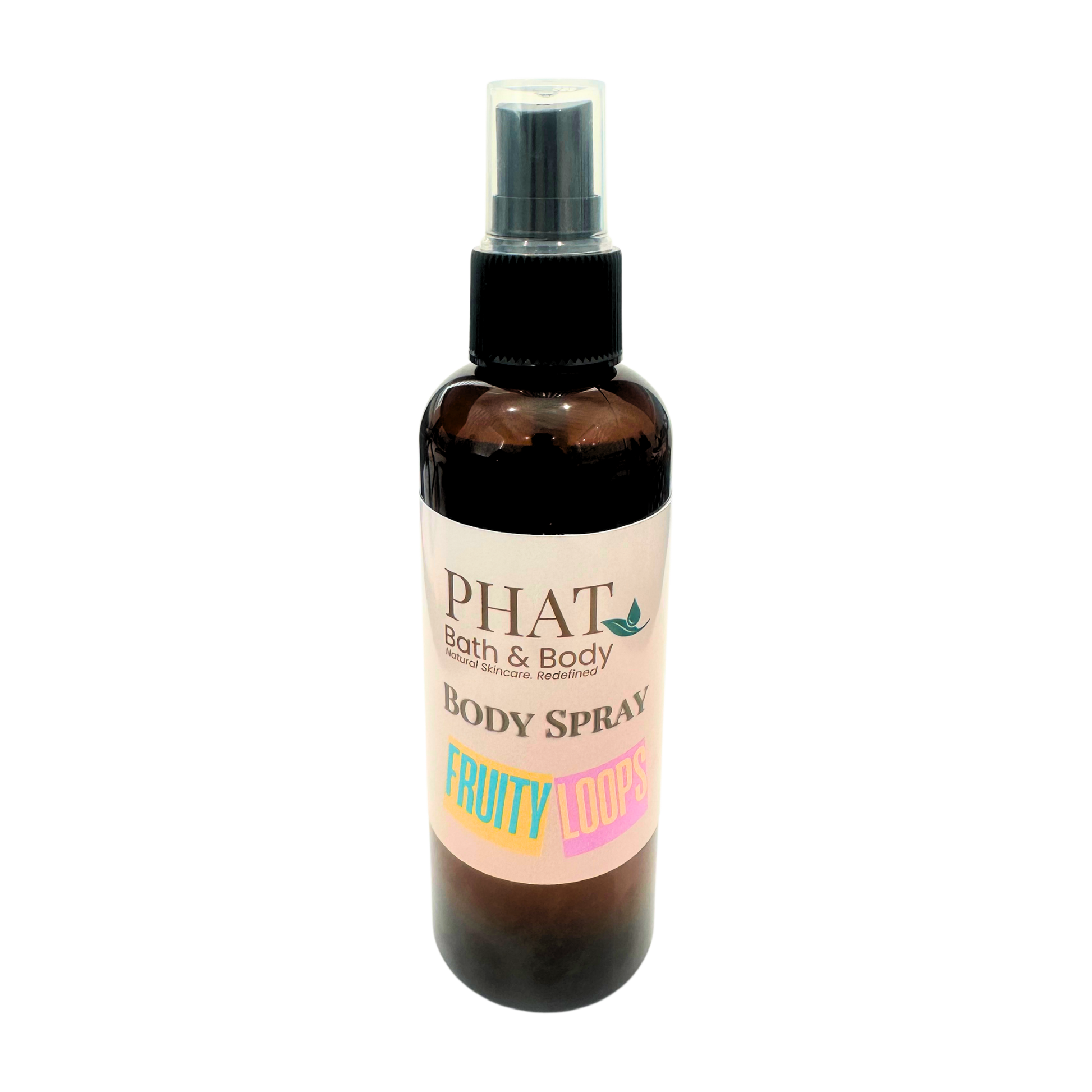 Body spray bottle with 'Phat Bath & Body' label on a white background