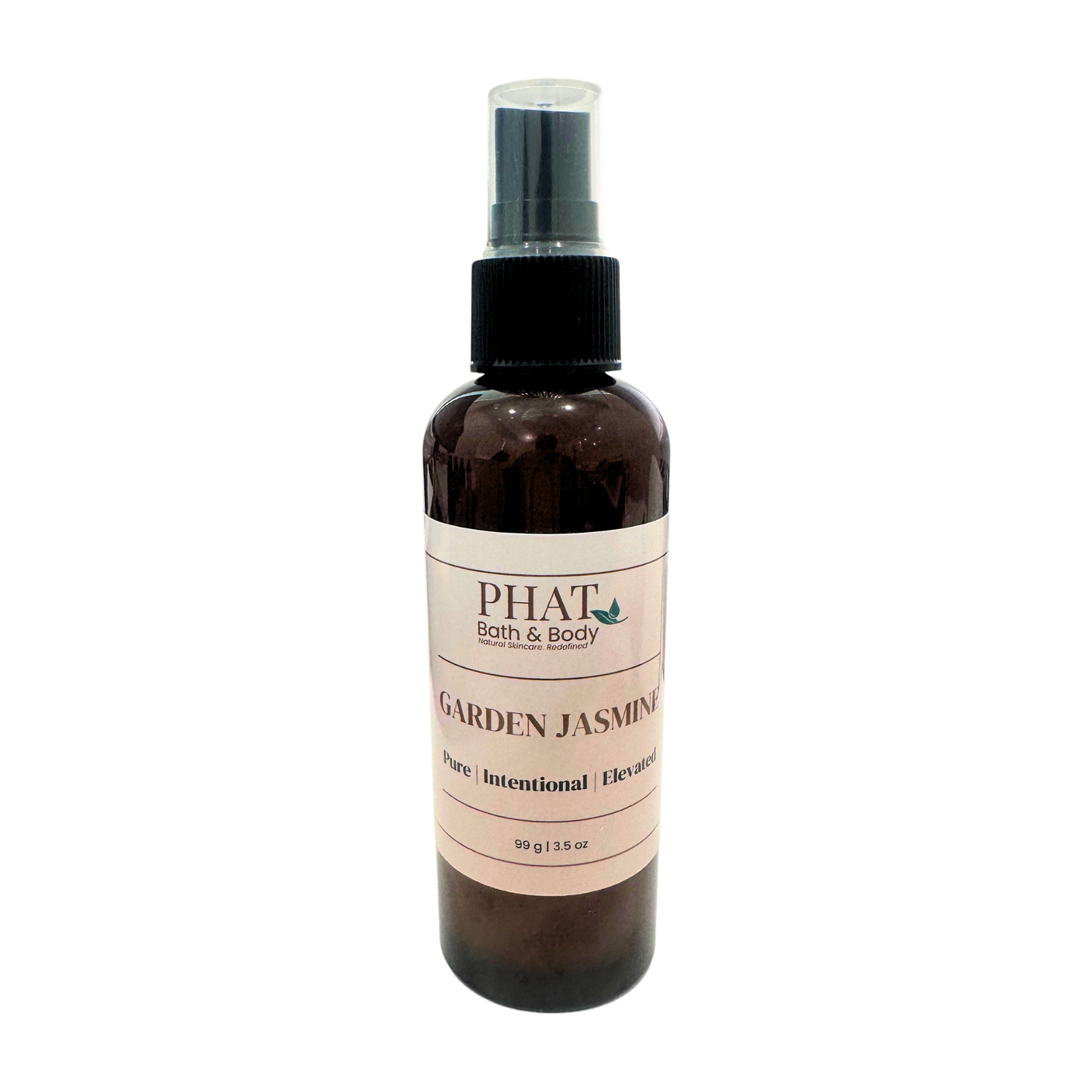 Bottle of 'Garden Jasmine' by Phat Bath & Body on a white background