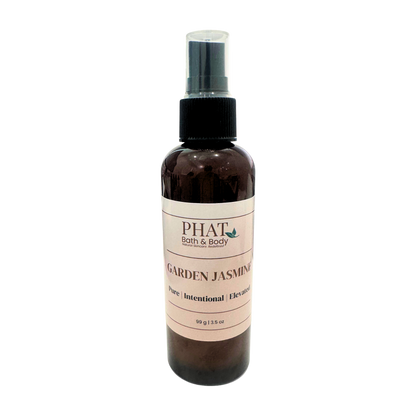 Bottle of 'Garden Jasmine' by Phat Bath & Body on a white background