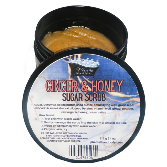Ginger and Honey Natural Whipped Shea Sugar Scrub