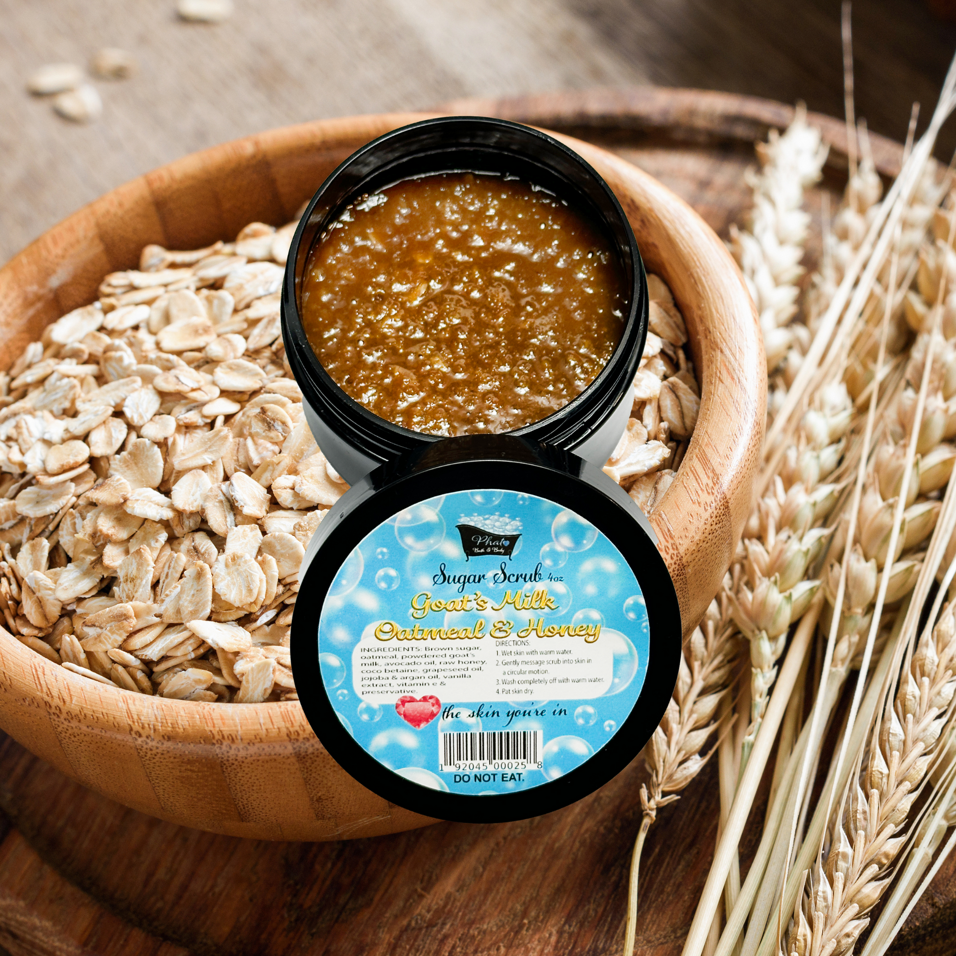 Goat's Milk Oatmeal Honey and Vanilla Natural Sugar Scrub