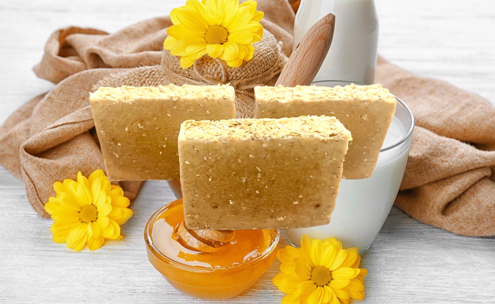 Goat's Milk Oatmeal and Honey Handmade Natural Bar Soap