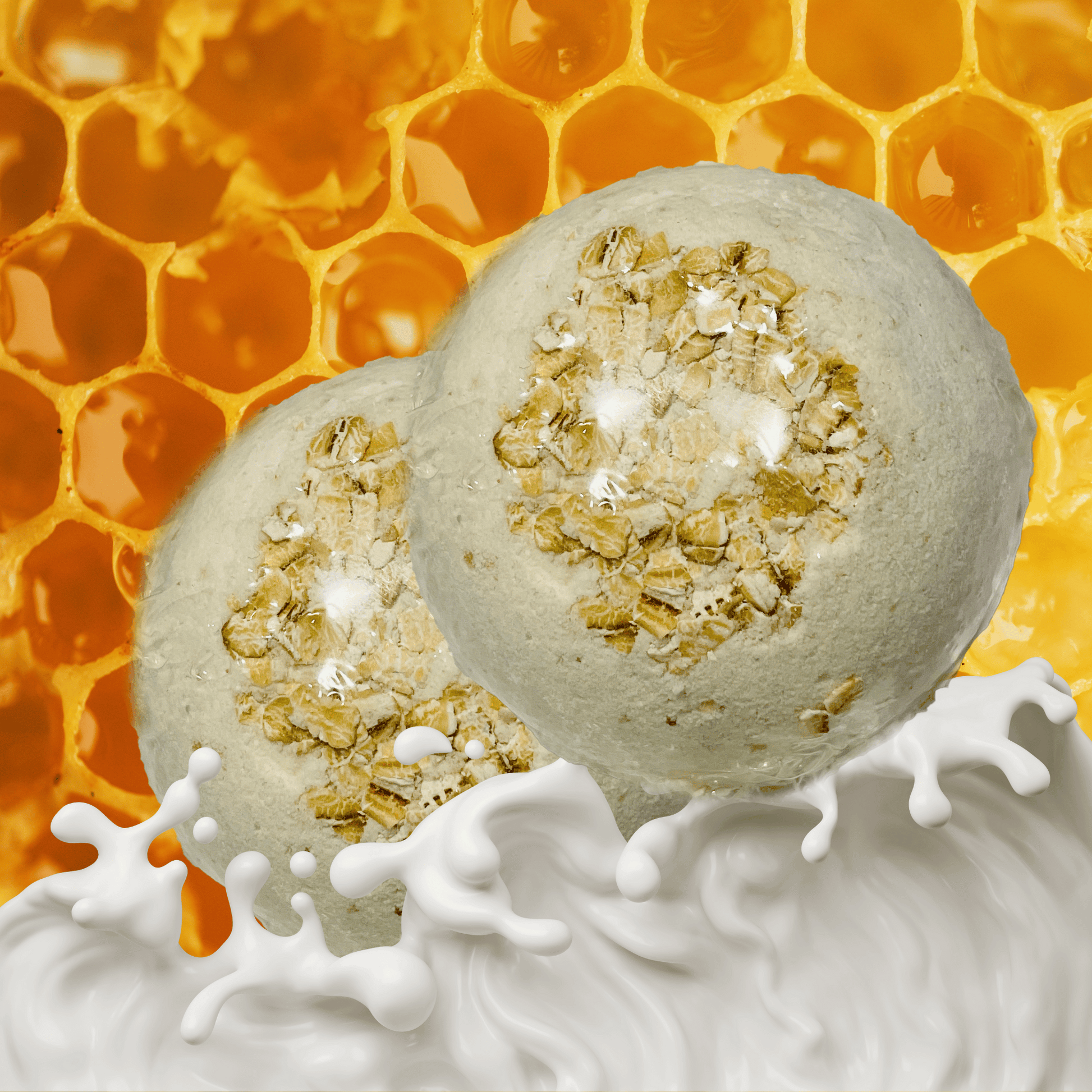 Goat's Milk Oatmeal and Honey Skin Nourishing Bath Bombs Organic Natural Bath Bombs