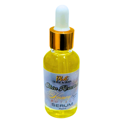 Yellow serum bottle with a dropper on a white background