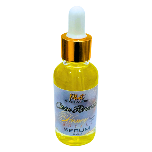 Yellow serum bottle with a dropper on a white background