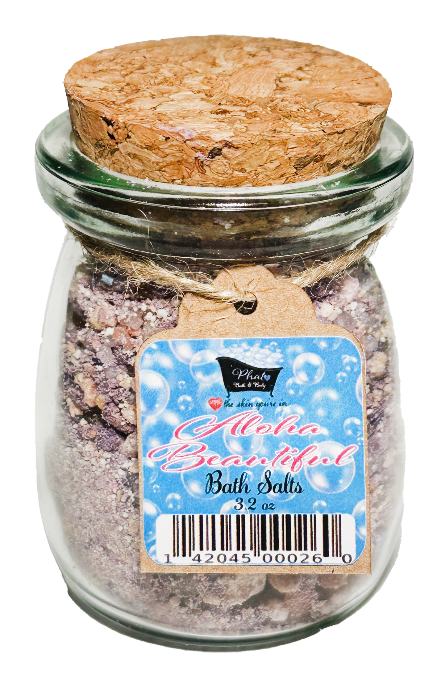 Aloha Beautiful Bath Salts Kaolin Avocado Sea Salt Bath Maui Mist 3.5 oz