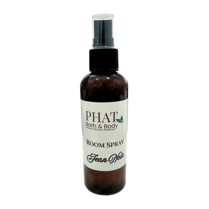 Room spray bottle labeled 'PHAT Bath & Body' on a white background